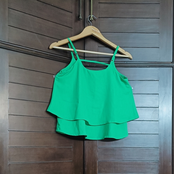 Ginger Solid Layered Spaghetti Top - Picture 2 of 13